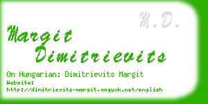 margit dimitrievits business card